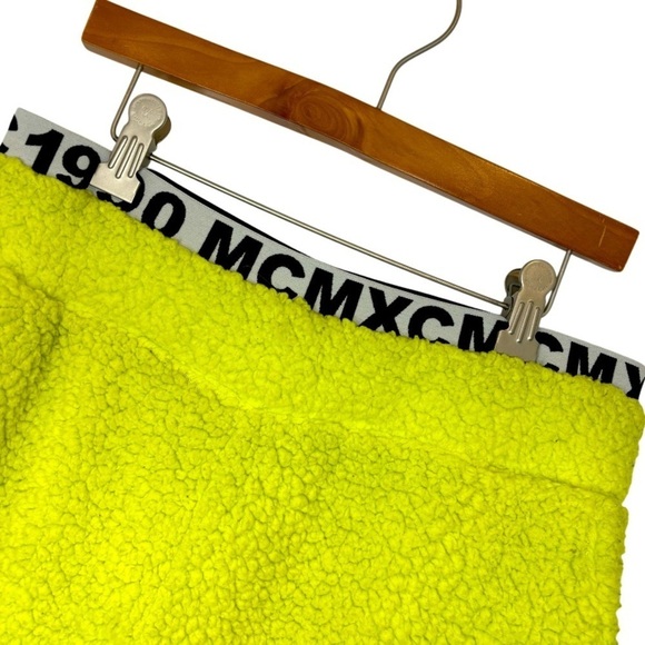 STEVE MADDEN NEON YELLOW CHUCK FLEECE JOGGER SWEATPANTS, SIZE M - Picture 4 of 9